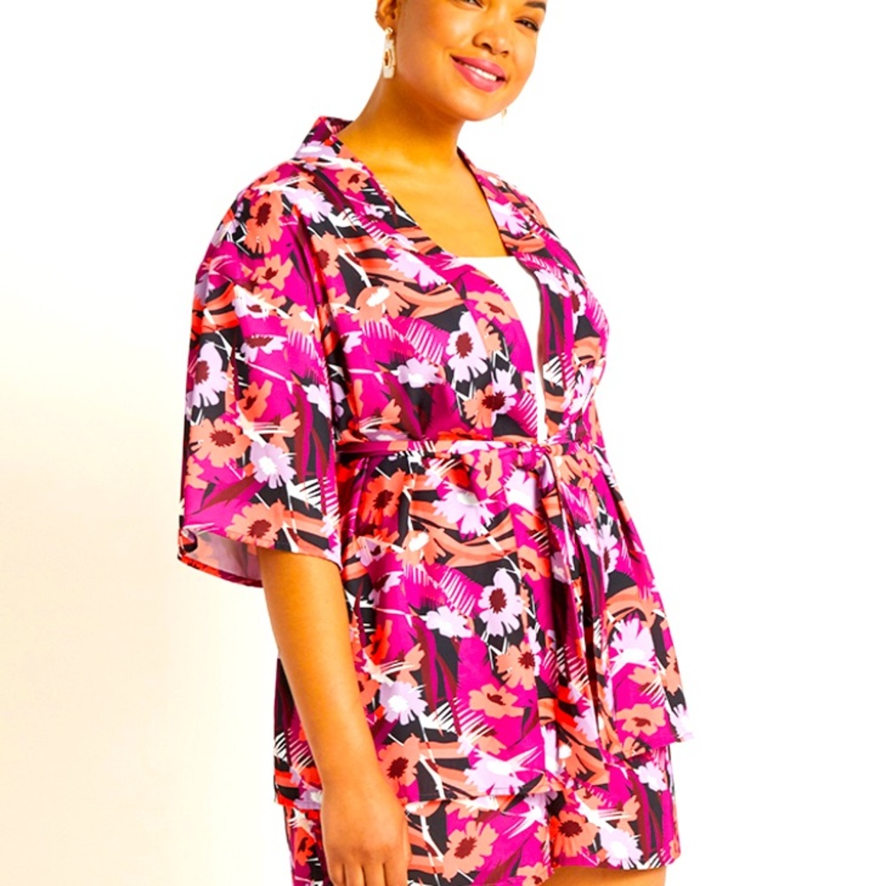 Eloquii Printed Kimono Robe